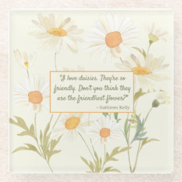 Onderzetter - Friendly Daisies Glazen Onderzetter