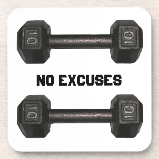onderzetter "Geen excuus" Dumbbells (Voorkant)