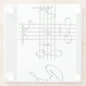 Onderzetter (glas) Bach's Riddle (Achterkant)