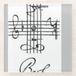 Onderzetter (glas) Bach's Riddle Glazen Onderzetter