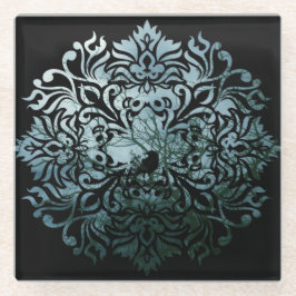 Onderzetter glas - Sitting Raven