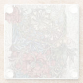ONDERZETTER GLASS : WILLIAM MORRIS HONEYSUCKLE + T (Achterkant)