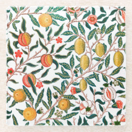 ONDERZETTER GLASS : WILLIAM MORRIS : POMEGRANATEN