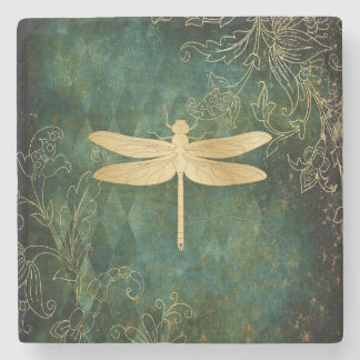 Onderzetter Golden Dragonfly Stone