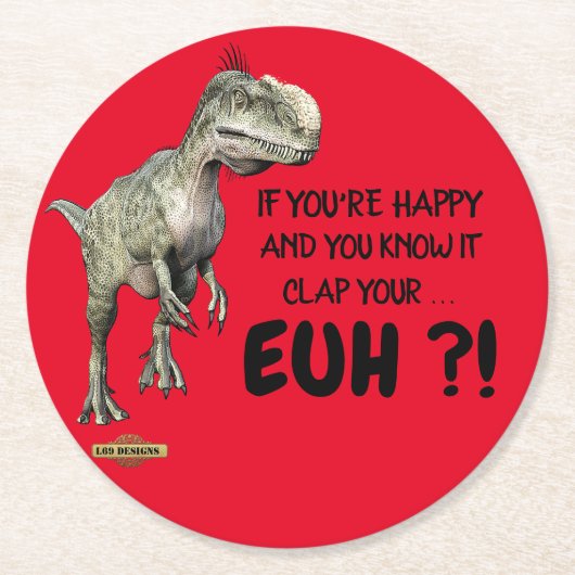 onderzetter "happy dinosaur" (Voorkant)