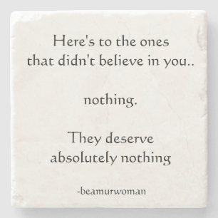 Onderzetter hier voor degenen die niet geloofden