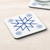 Onderzetter instellen - Blauwe sneeuwvlokken (Linkerzijde)