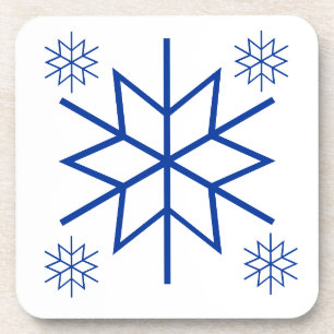 Onderzetter instellen - Blauwe sneeuwvlokken