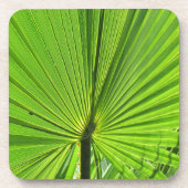 Onderzetter instellen - Groen handpalm leder (Voorkant)