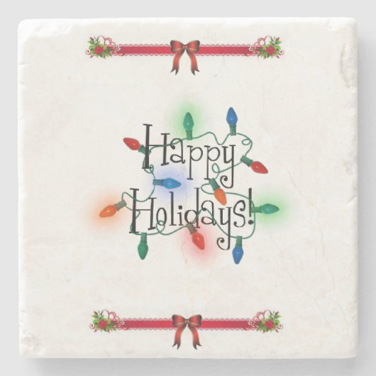 Onderzetter kerst met marmer Stone (Voorkant)