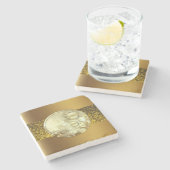 Onderzetter kerst met marmer Stone (Zijkant)