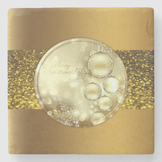 Onderzetter kerst met marmer Stone (Voorkant)