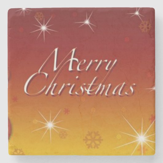 Onderzetter kerst met marmer Stone (Voorkant)