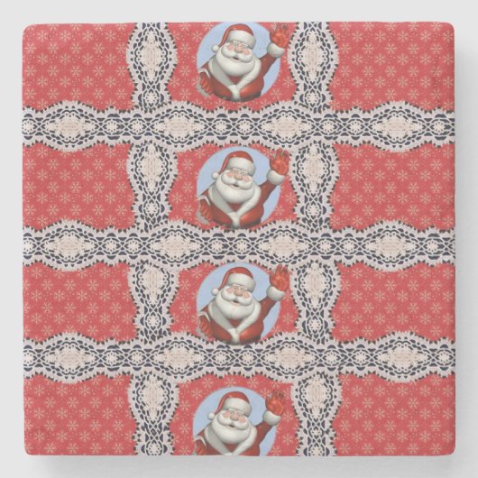 Onderzetter kerst met marmer Stone (Voorkant)