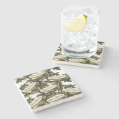 Onderzetter kerst met marmer Stone (Zijkant)