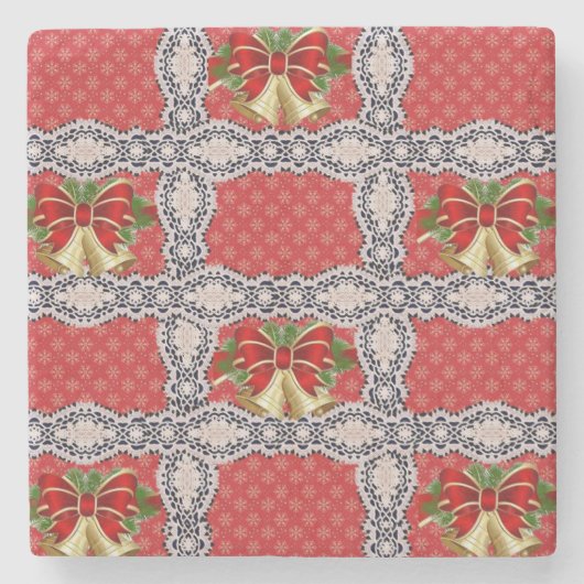 Onderzetter kerst met marmer Stone (Voorkant)