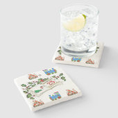 Onderzetter kerst met marmer Stone (Zijkant)