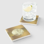 Onderzetter kerst met marmer Stone (Zijkant)