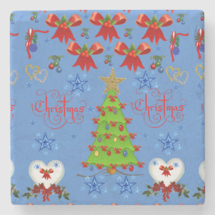 Onderzetter kerst met marmer Stone