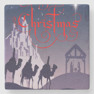 Onderzetter kerst met marmer Stone