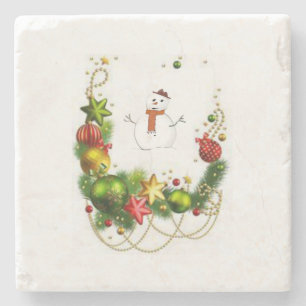 Onderzetter kerst met marmer Stone