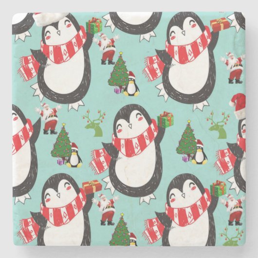 Onderzetter kerstmarmer, Penguin (Voorkant)