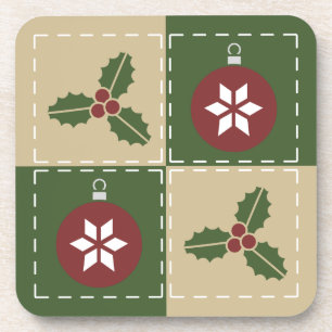 Onderzetter kerstvierkant