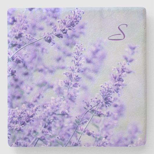 Onderzetter Lavender Floral Stone (Voorkant)