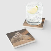 Onderzetter Meerkat Square (Zijkant)