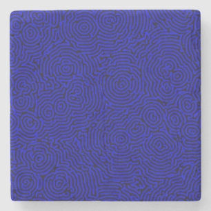 Onderzetter met blauwe witte tinten