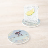 Onderzetter met Cool  Ski Print (Zijkant)