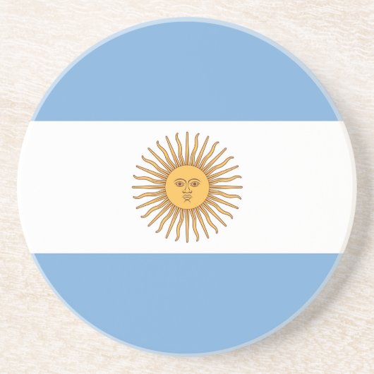 Onderzetter met de vlag van Argentinië (Voorkant)