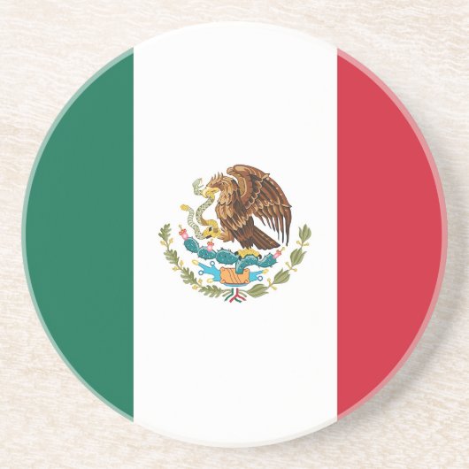 Onderzetter met de vlag van Mexico (Voorkant)