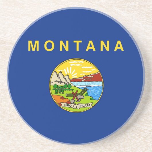 Onderzetter met de vlag van Montana, Verenigde Sta (Voorkant)