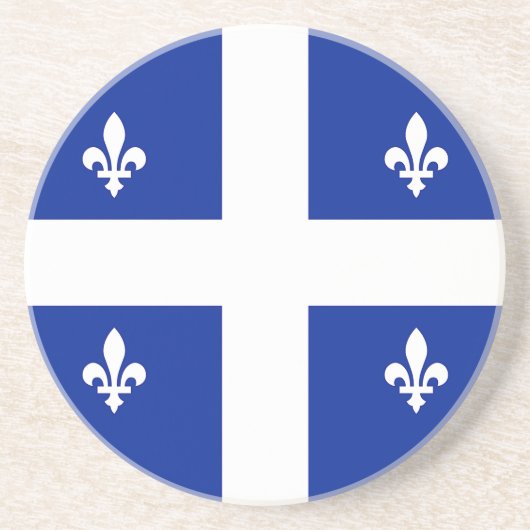 Onderzetter met de vlag van Quebec, Canada (Voorkant)