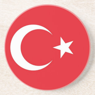 Onderzetter met de vlag van Turkije