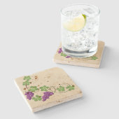 Onderzetter met druivenstoon (Zijkant)