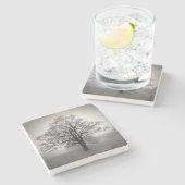 Onderzetter met een eenboomsteen (Zijkant)