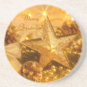 onderzetter met "gouden kerst" (Voorkant)