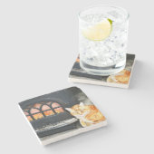 Onderzetter met marmer Tabby Cat (Zijkant)