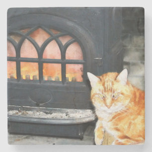 Onderzetter met marmer Tabby Cat