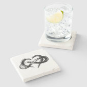 Onderzetter met polyamoriesymbool (Zijkant)