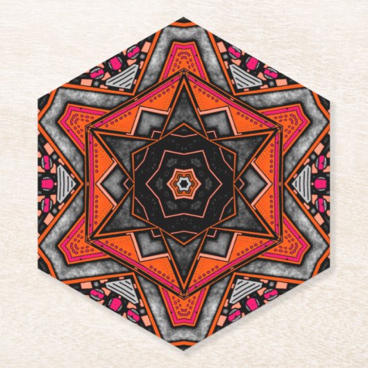 Onderzetter met rode beeldvorming (Voorkant)