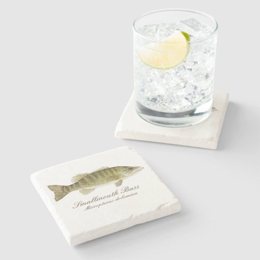 Onderzetter met smalmondbas (Zijkant)