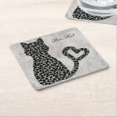 Onderzetter met Spinnende katten (Schuin)