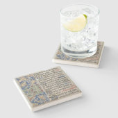 onderzetter met twee handgeschreven teksten (Zijkant)