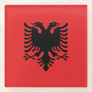 Onderzetter met vlag van Albanië