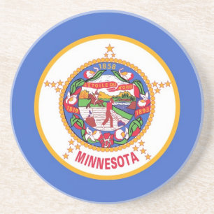 Onderzetter met vlag van de Minnesota, Verenigde S