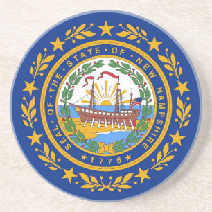 Onderzetter met vlag van New Hampshire, Verenigde 
