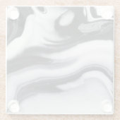 Onderzetter met zwart-wit en wit marmer (Achterkant)